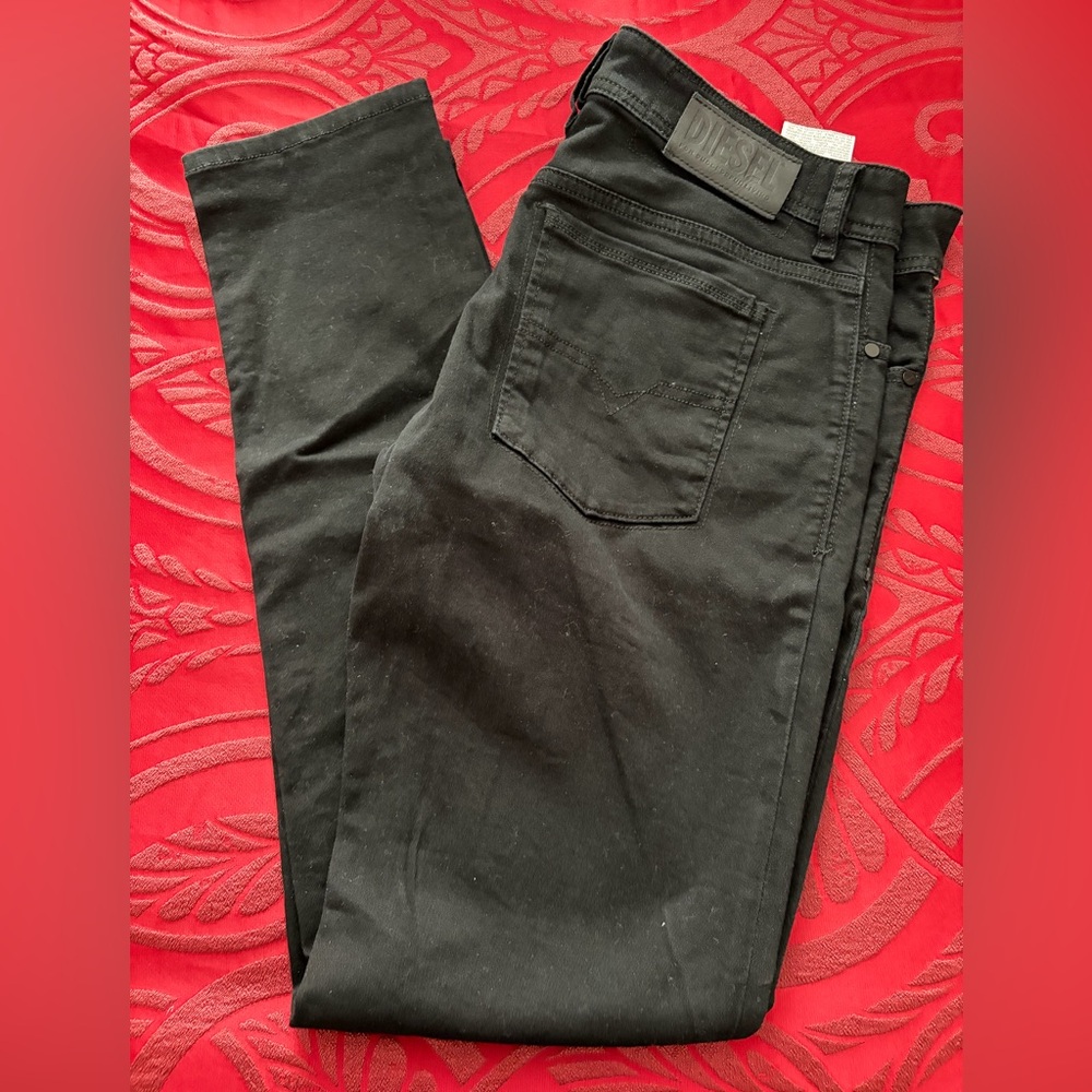 Diesel Sleenker Slim Skinny Stretch Jeans - Black